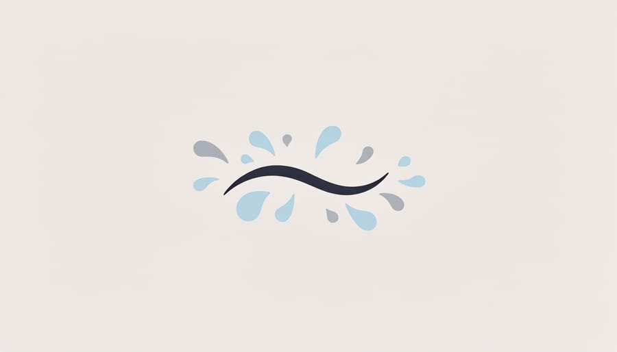 Concept image of a mascara-coated lash strip near water to imply waterproof durability
